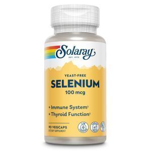 Селен без дрожжей, Selenium, Solaray, 100 мкг, 90 вегетарианских капсул