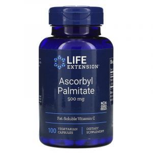 Аскорбил пальмитат, Ascorbyl Palmitate, Life Extension, 500 мг, 100 кап