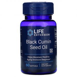 Масло черного тмина, Black Cumin, Life Extension, из семян, 60 капсул (Default)