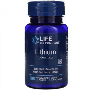 Litiu, Life Extension, 1.000 mcg, 100 capsule