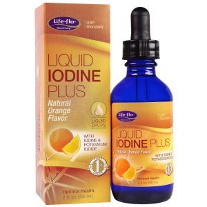 Йод с натуральным вкусом апельсина, Liquid Iodine, Life Flo Health, 59 мл