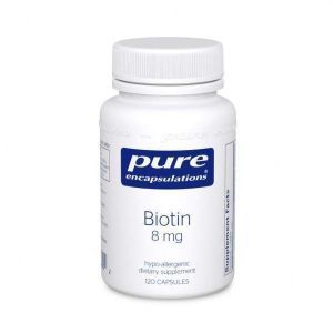 Биотин, Biotin, Pure Encapsulations, 8 мг, 120 капсул
