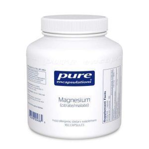 Магний (цитрат/малат), Magnesium (citrate/malate), Pure Encapsulations, 180 капсул