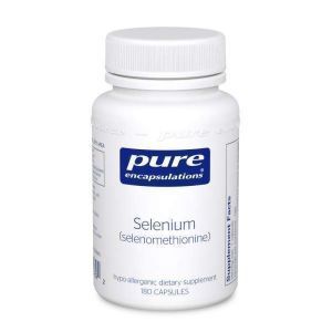 Селен (селенометионин), Selenium (selenomethionine), Pure Encapsulations, для поддержки иммунной системы, предстательной железы, коллагена и щитовидной железы, 200 мкг, 180 капсул