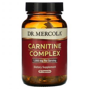 Карнитиновый комплекс,  Carnitine Complex, Dr. Mercola, 1000 мг, 60 капсул