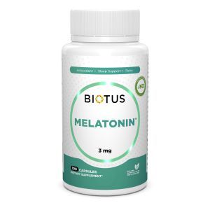 Мелатонин, Melatonin, Biotus, 3 мг, 100 капсул