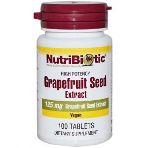 Экстракт грейпфрутовой косточки, Grapefruit Seed Extract, NutriBiotic, 100 табл.
