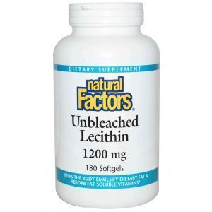 Лецитин, Natural Factors, 1200 мг, 180 капсул 
