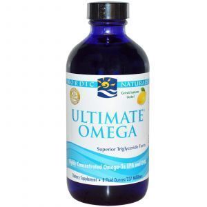 Concentrat de ulei de pește (Lămâie), Ultimate Omega, Nordic Naturals, 237 ml.