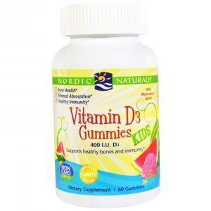 Витамин D3 для детей, Vitamin D, Nordic Naturals, 60 желе