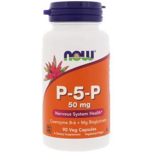 P-5-P Piridoxal-5-Fosfat cu magneziu, Now Foods, 50 mg, 90 capsule vegetale