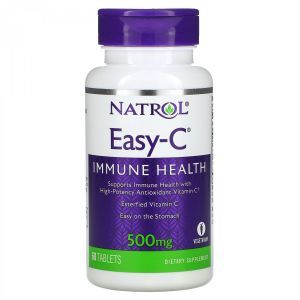 Витамин С, Easy-C, Natrol, 500 мг, 60 таблеток