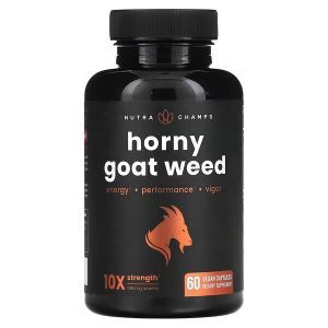 Екстракт горянки, Horny Goat Weed, NutraChamps, 60 веганских капсул