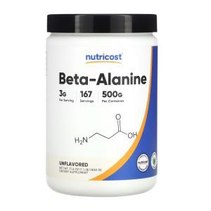 Бета-аланин, Beta-Alanine, Nutricost, 3400 мг, 240 капсул