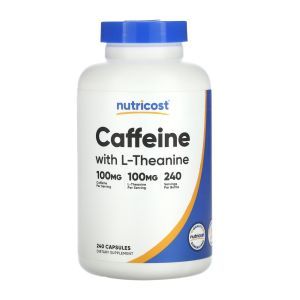 Кофеин с L-теанином, Smart Caffeine, Natural Stacks, 60 вегетарианских капсул
