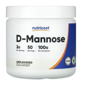 D-манноза, D-Mannose, Nutricost, без добавок, 100 г