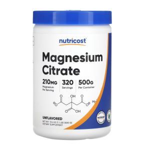Магний цитрат, Magnesium Citrate, Now Foods, 120 растительных капсул
