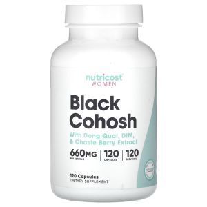 Воронец кистевидный, Black Cohosh, Nutricost, для женщин, 660 мг, 120 капсул