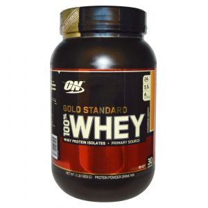 Сывороточный протеин (Gold Standard Whey), Optimum Nutrition, банан с клубникой, 909 г