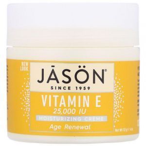 Увлажняющий крем с витамином Е, Age Renewal Vitamin E Moisturizing Creme, Jason Natural, 25,000 МЕ, 113 г