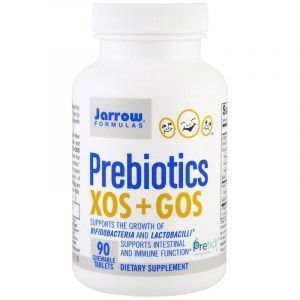 Пробиотики, Prebiotics XOS+GOS, Jarrow Formulas, 90 жевательных таблеток 