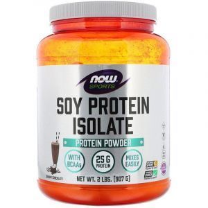 Изолят соевого протеина, Now Foods, Шоколад, Порошок, 907 г