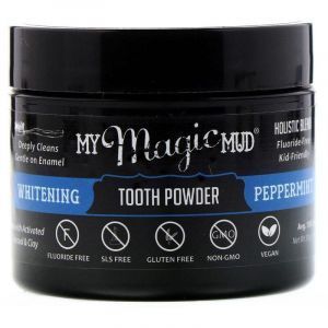 Отбеливающий зубной порошок, Whitening Tooth Powder, My Magic Mud, мята перечная, 30 г