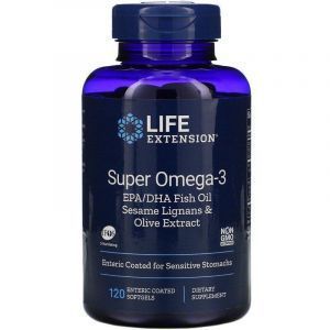 Омега-3, Omega Foundations, Life Extension, 120 капсул