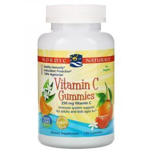 Витамин С жевательный, Vitamin C Gummies, Nordic Naturals, вкус мандарина, 120 шт. 