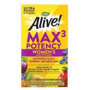 Витамины для женщин, Alive, Women's Max Potency, Nature's Way, 90 таблеток