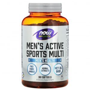 Мультивитамины для мужчин, Men's Extreme Multi, Now Foods, Sports, 180 кап.