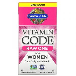 Сырые Витамины для женщин, Raw Multi-Vitamin, Garden of Life, Vitamin Code, 1 в день, 75 капсул 