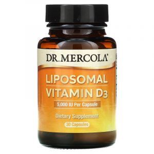 Витамин Д липосомальный, Liposomal Vitamin D, Dr. Mercola, 5000 МЕ, 30 капсул