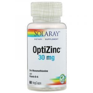Опти Цинк, OptiZinc, Solaray, 30 мг, 60 капсул