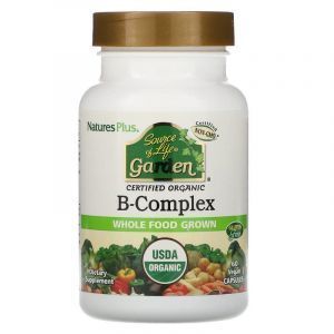 Органический комплекс витаминов группы В, Organic B-Complex, Nature's Plus, 60 капсул 