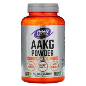 AAKG (L-аргинин-альфа-кетоглутарат), AAKG, Now Foods, Sports, чистый порошок, 198 г
