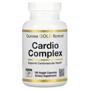 Поддержка сердечно-сосудистой системы, Cardio Complex, California Gold Nutrition, 180 растительных капсул
