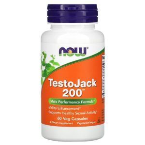 Репродуктивное здоровье мужчин, TestoJack 200, Now Foods, 60 вегетарианских капсул
