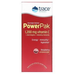 Электролиты, Electrolyte Stamina Power Pak, Trace Minerals Research, малина, 30 пакетов по 5.1 г каждый