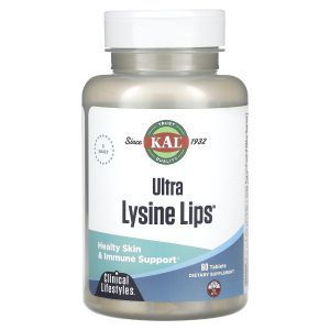 Лечение герпеса (лизин), Ultra Lysine Lips, KAL, 60 таблеток