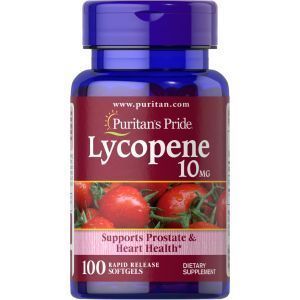 Ликопин, Lycopene, Puritan's Pride, 10 мг, 100 гелевых капсул быстрого высвобождения