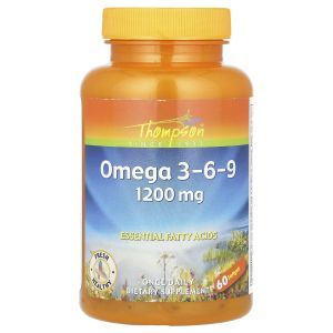Омега 3 6 9, Omega 3-6-9, Thompson, 1200 мг, 60 капсул