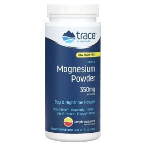 Магний, защита от стресса, Stress-X Magnesium, Trace Minerals Research, порошок, вкус малина-лимон, 350 мг, 240 г
