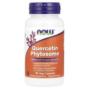 Кверцетина фитосома, Quercetin Phytosome, NOW Foods, 90 вегетарианских капсул 