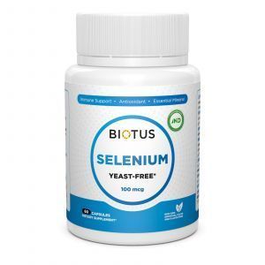 Селен без дрожжей, Selenium, Biotus, 100 мкг, 60 капсул