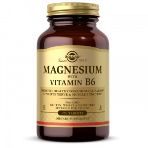 Магний, витамин В6, Magnesium Vitamin B6, Solgar, 250 таблеток