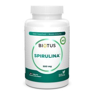 Спирулина, Spirulina, Biotus, 500 мг, 200 натуральных таблеток