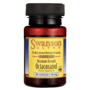 Октакозанол, максимальная сила, Maximum-Strength Octacosanol, Swanson, 20 мг, 30 капсул