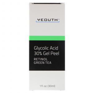 Гликолевая кислота, 30% гель-пилинг, Glycolic Acid, 30% Gel Peel, Yeouth, 30 мл